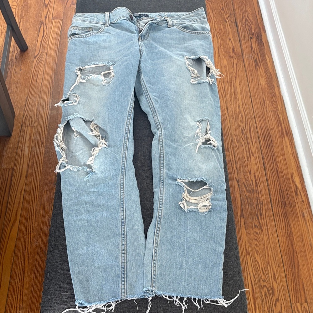 Zara Basic Light Blue Denim Jeans